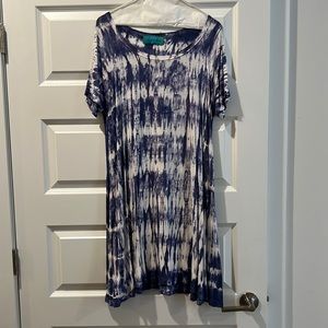 Blue tyedie tshirts dress